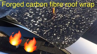 Vvivid forged carbon fibre wrap on a Mercedes C43s AMG roof MUST SEE IN PERSON [upl. by Nonnah]