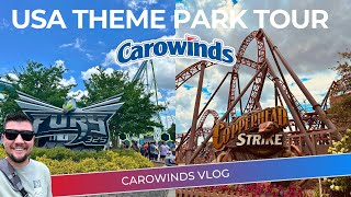 Carowinds Vlog  USA Theme Park Tour  Summer 2024 [upl. by Ennaeirb]