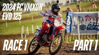 Farleigh Castle VMXdN 2024 EVO 125 Race 1 GOPRO 360 [upl. by Einaffyt]