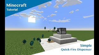 Very Simple RapidFire Dispenser Minecraft Tutorial [upl. by Diamante]