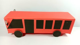 PAPER BUS  How to make a bus by paperDIY Paper Car  Paper toy [upl. by Thaxter]