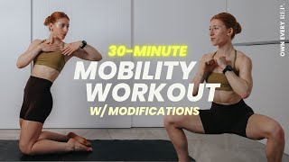 DAY1 OER BASE  30 Min Mobility Workout  FUN Full Body No Talking [upl. by Aizirk]