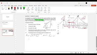 Strength of materials N6 Tension in cable Parabolic catenary [upl. by Eanehs]