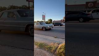 Here’s a 64’ Impala going one way and 61’ going another way out at cruise night classiccars [upl. by Acsirp]