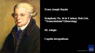 Franz Joseph Haydn Symphony No 44 in E minor HobI44 quotTrauersinfoniequot Mourning III Adagio [upl. by Nayrbo915]