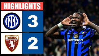 InterTorino 3  2  Highlights amp Goals  Serie A 202425 [upl. by Pylle]