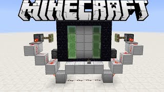 Simplest Minecraft 4x4 piston door ever Tutorial 18 [upl. by Marleah]