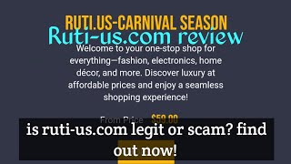 Rutiuscom review  is rutiuscom legit or scam Find out now [upl. by Htederem226]