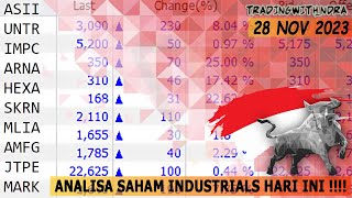 ANALISA SAHAM INDUSTRIALS ASII UNTR IMPC ARNA HEXA SKRN MLIA AMFG JTPE MARK [upl. by Bum]