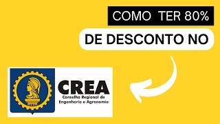 Como conseguir Desconto na anuidade do CREA [upl. by Aker871]