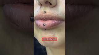 Wrong vertical labret piercing [upl. by Hawk]