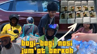 VLOGBAGIBAGI NASI JUMAT BERKAH Di JALANAN LAGI motovlog berbagi vlog [upl. by Herzog520]