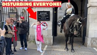 Loud Mouthed Tourist Create Scene Near Horse Guard  Caught on Camera [upl. by Ashly737]