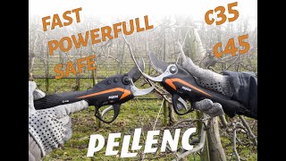 Sekatory Pellenc C35 C45 short presentation of electric pruning shears Pellenc c35 c45 [upl. by Litha]