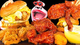 SUB│KFC Seasoned Chicken amp Fried Chicken amp Chicken Burger ASMR Mukbang Eating Show [upl. by Noled537]