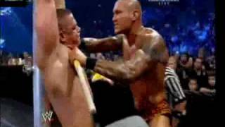 WWE Breaking Point 2009  John Cena vs Randy Orton  I Quit Match [upl. by Leahcimnoj68]