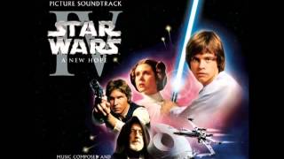 Star Wars Episode IV Soundtrack Main Title Rebel Blockade Runner [upl. by Eseuqcaj]