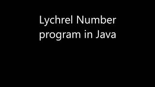 Lychrel Number in Java  reverse a number and add to check whether its palindrome or not [upl. by Georgette]