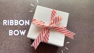 DIY Ribbon Bow for Gift Box  How to tie a Ribbon for Gift Wrap  Christmas Gift Packing giftwrap [upl. by Singer326]