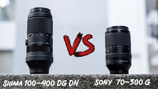 Sony 70300 G vs Sigma 100400 DG DN  Which Is The Best Lightweight Super Telephoto [upl. by Telrahc549]