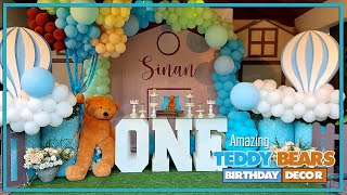 Teddy Bear Theme Birthday Decor ideas  DIY Teddy Bear Party decor  Tulips Events [upl. by Caiaphas]