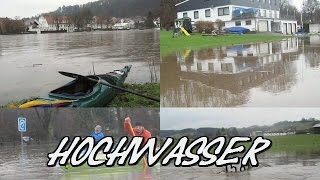 WeserHochwasser Karlshafen Kanuclub Beverungen Herstelle Wehrden Höxter Lüchtringen [upl. by Nirb]