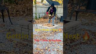 Fire Pit Prep likeandsubscribe tonytduesonyoutube firepit yardwork leaves backyardfirepit [upl. by Dawna935]