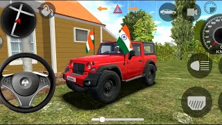 Dollar Song Modified Mahindra Red Thar  Indian Cars Simulator 3D Drive  4x4 Prado Driving games [upl. by Jeremiah]