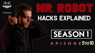 Mr Robot  Season 1 Episode 5 to 10  All Hacks Explained [upl. by Drof]