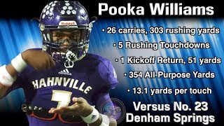 Pooka Williams gashes Denham Springs for 303 yards rushing w5 Touchdowns in LHSAA Playoffs [upl. by Adnalra]