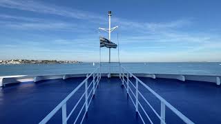 Aboard MV Bretagne Departing StMalo 41024 [upl. by Kee]