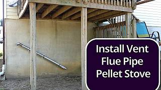 How To Install Vent Flue Pipe For Pellet Stove King kp130 pellet stove [upl. by Moncear]