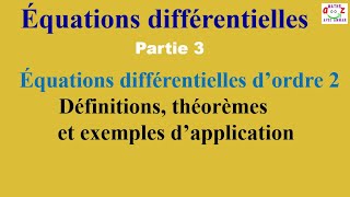 Cours équations différentielles dordre 2 à coefficients constants [upl. by Alim]