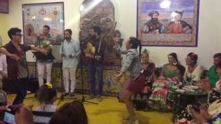 Antonio y Maira bailando rumba en la feria de Manzanilla en Sanlúcar de Barrameda [upl. by Oicnerolf]