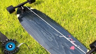 Jucker Hawaii Skatesurfer Longboard Review amp Verlosung  Tricks für Anfänger [upl. by Airdnaxela834]