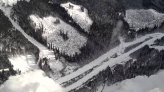 Coquihalla Avalanche Control Feb 2014 [upl. by Arreip992]