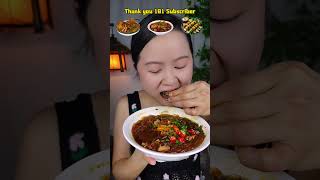 Eating vermicelli noodles skewered vegetables asmr mukbang eatshow shorts [upl. by Honorine]