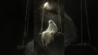 A Lonely Ghost sways gently under the pale moonlight halloweenambience ghostart spooky ghost [upl. by Amled]