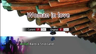 Woman in Love  Barbara Streisand Karaoke Version [upl. by Lede]