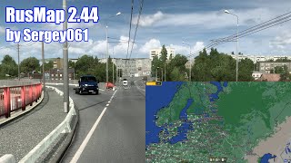 ETS2 144 RusMap 244 map mod released [upl. by Ellenod]