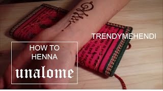 HOW TO henna symbol UNALOME  Как рисовать символ тату УНАЛОМЕ [upl. by Mellicent]