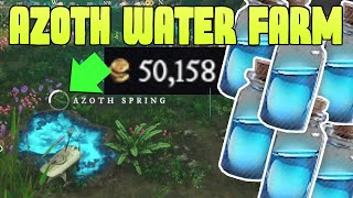 BEST New World Gold Farm for BEGINNERS Money Making 2023 Gold Farming 2023 Azoth Water [upl. by Naashar]