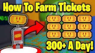 New Ticket Farming Method 300 Per Day  Bee Swarm Simulator [upl. by Aihsekan]