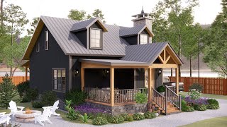 Beautiful 3Bedroom Small House Design  Cozy Cottage House  Full Tour [upl. by Korfonta282]