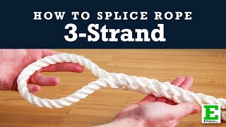 How to Splice ThreeStrand Rope  Making an EyeSplice in Nylon Rope [upl. by Ralaigh712]