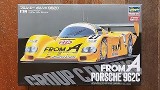 Hasegawa 124 Porsche 962C FromA  Plastic Model Kit Unboxing [upl. by Yruam]