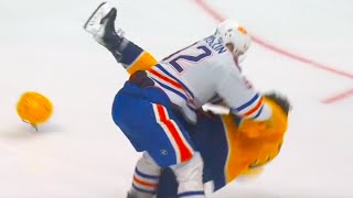 Jeremy Lauzon Vasily Podkolzin Fight  Edmonton Oilers vs Nashville Predators 2024 NHL Highlights [upl. by Mathilde]