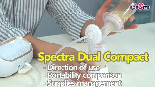 How to use Spectra Dual Compact Breast Pump  Manual video [upl. by Haron]