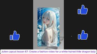 Julien capcut lesson 67 Create a fashion video for a whitehaired little dragon lady [upl. by Streetman]