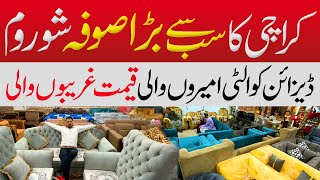 Pakistans Largest Sofa Furniture Collection Corner Sofa Cumbed Dining Table Centre Table amp More [upl. by Yrtnahc]